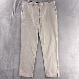 Banana Republic Pants Mens Size 34x29 Beige Grayson‎ Slim Tapered Cotton